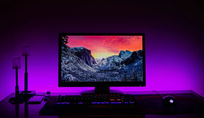 shallow focus photo of black flat screen computer monitor
