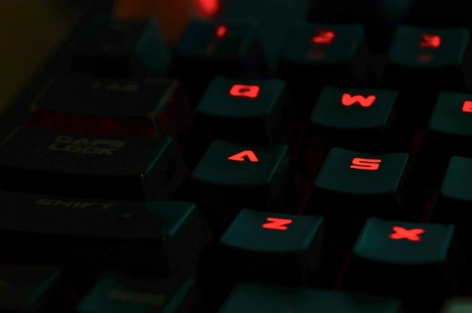 black and red computer keyboard