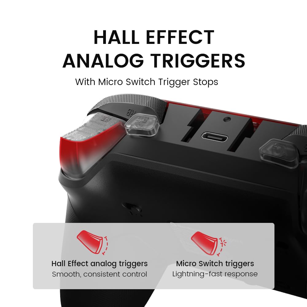 GameSir G7 Pro Hall Effect analog triggers with micro switch trigger stops