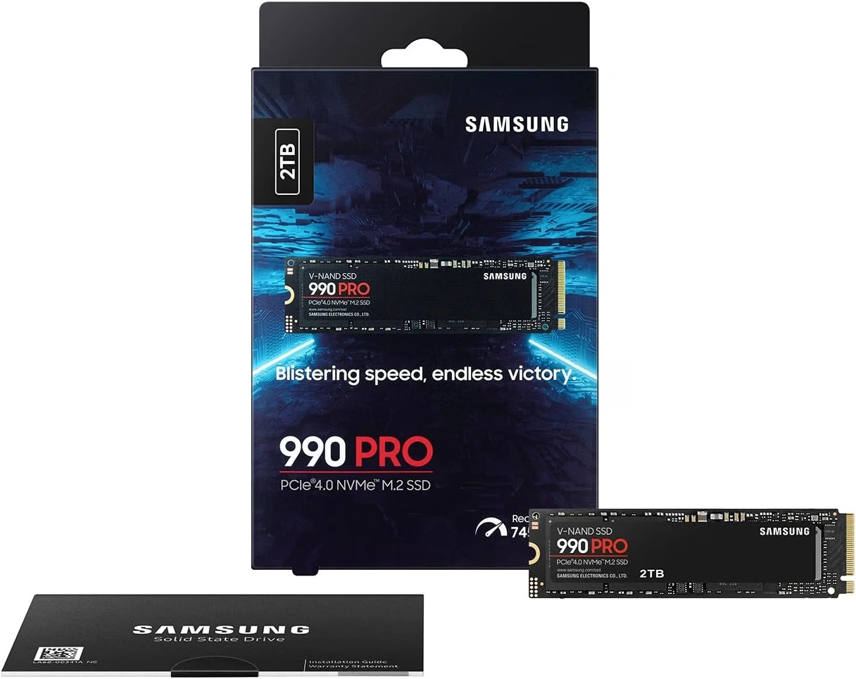 Samsung 990 PRO 2TB SSD with up to 7,450 MB/s read speed