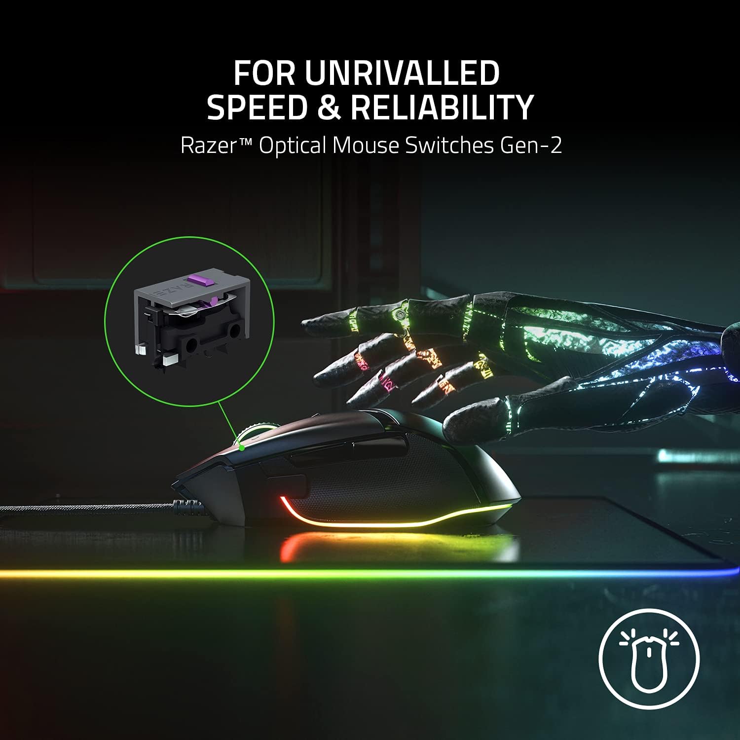 Razer Basilisk V3 gaming mouse on desk