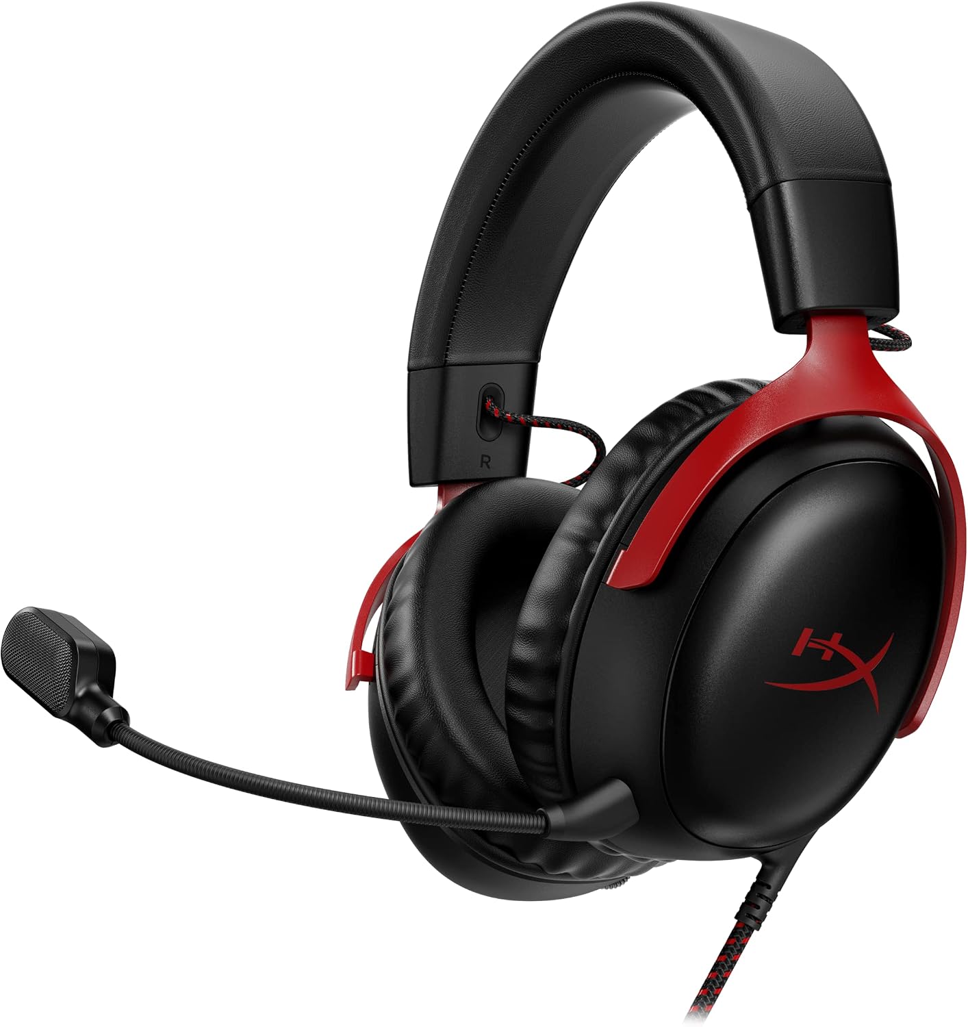HyperX Cloud III wired gaming headset Black Red with detachable microphone