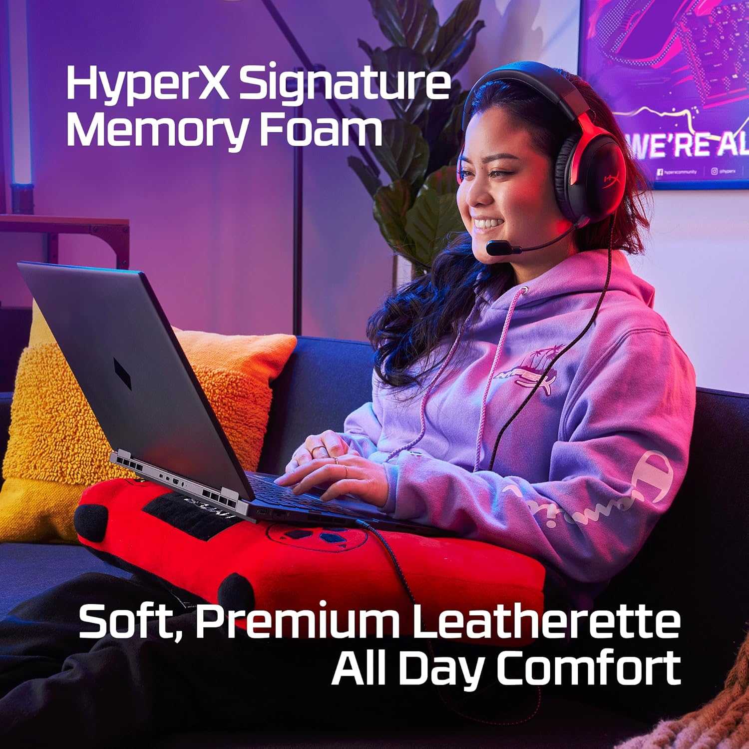 HyperX Cloud III headset with memory foam comfort for long gaming sessions